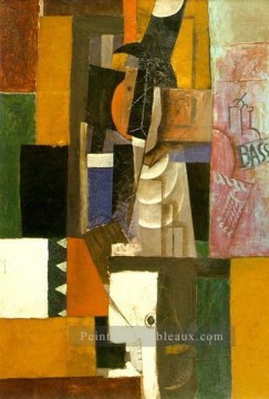 Homme à la guitare 1912 Cubisme Peinture à l'huile